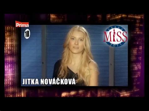 Česká miss 2011 medailonek 10 jitka nováčková youtube