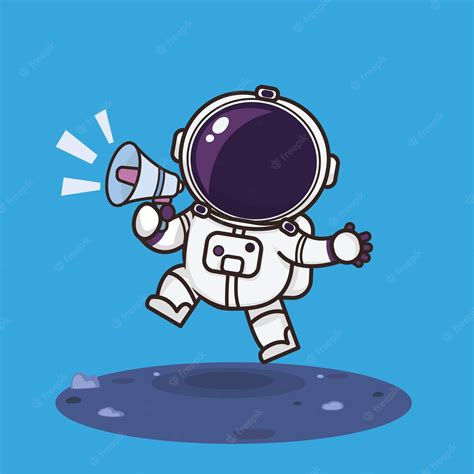 Premium Vector Cute Astronaut Cartoon Illustration