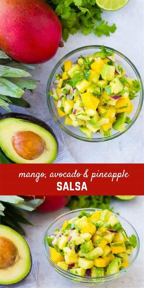 This new take on fruit salsa has hints of sweetness from fresh strawberries and. Mango Avocado Salsa with Pineapple Recipe - Rachel Cooks®