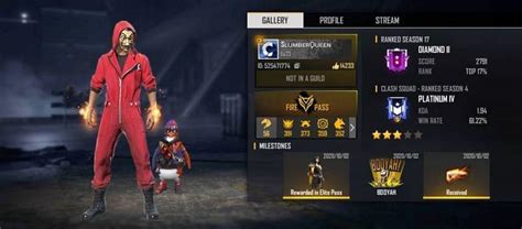 Players can choose their starting point using their parachute, and stay in the safe zone for as long as. Slumber Queen's Free Fire ID number, stats, K/D ratio, and ...