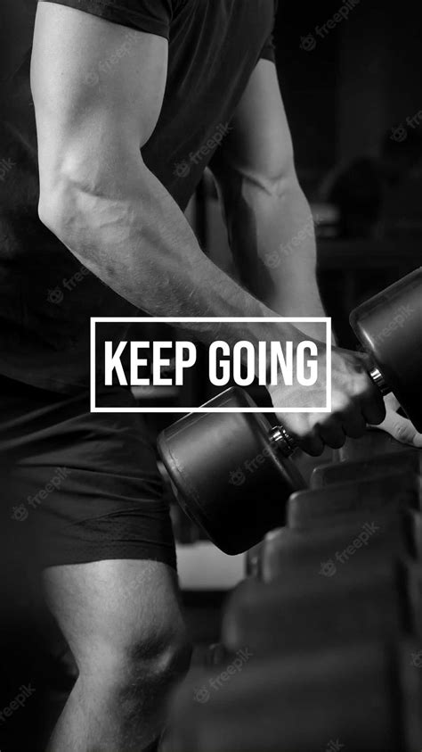 Download Keep Going Fitness Poster Wallpaper