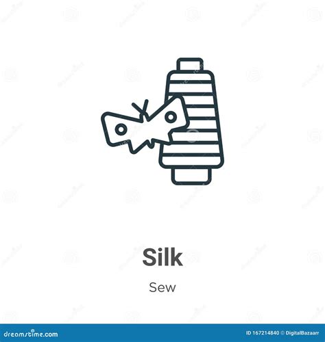 Silk Outline Vector Icon Thin Line Black Silk Icon Flat Vector Simple