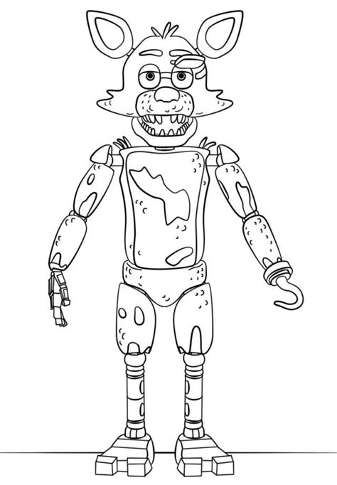 Five Nights At Freddy S Coloring Pages Funtime Foxy Thekidsworksheet