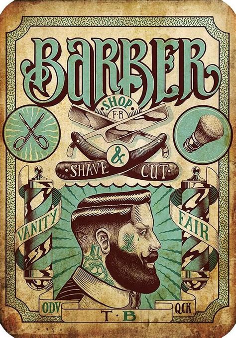 Barber Poster Barber Logo Modern Vintage Decor Vintage Wall Art