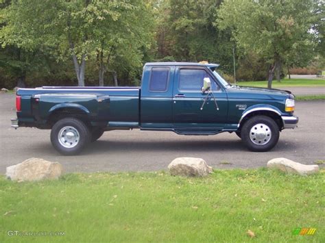 Pacific Green Metallic 1997 Ford F350 Xlt Extended Cab Dually Exterior