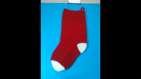 how to crochet christmas stocking video 2 final part youtube