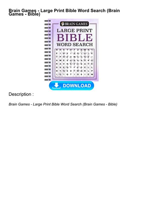 ⚡ Download ⚡pdf Brain Games Large Print Bible Word Search Brain