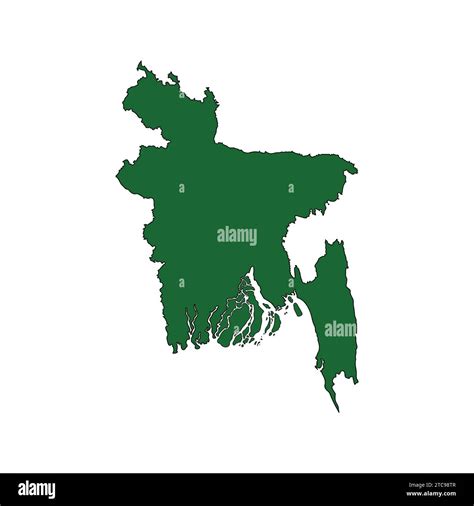 Flat Map Of Bangladesh Illustration Vector Icon Bangladesh Map Stock