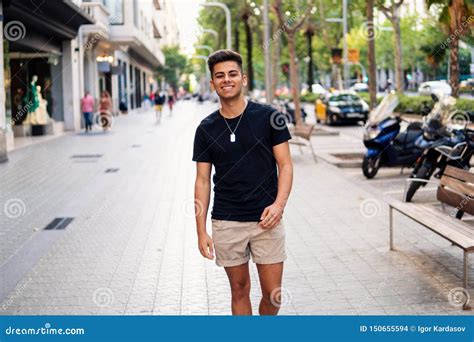 Fashionable Handsome Man On The Street Of Modern City Stock Photo