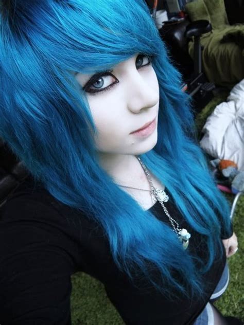 emo lifestyle emo girls blue hair