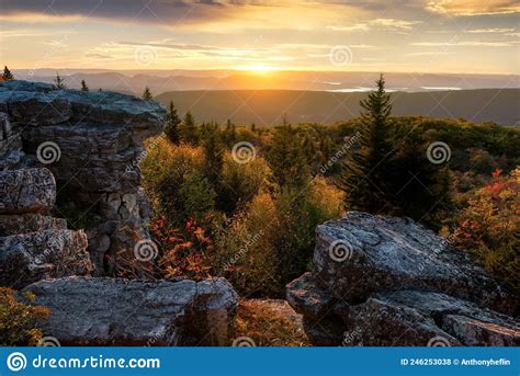 Autumn Morning Over Dolly Sods Wilderness Stock Photo Image Of