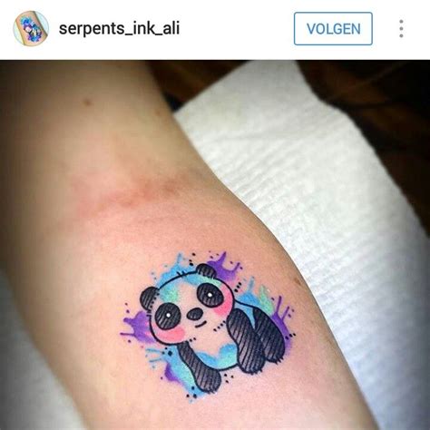 Watercolor Panda Tattoo