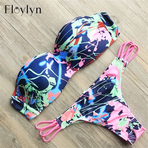 Floylyn Biquini Feminino 2017 Beach Swimming Suit Swimwear Swimsuit