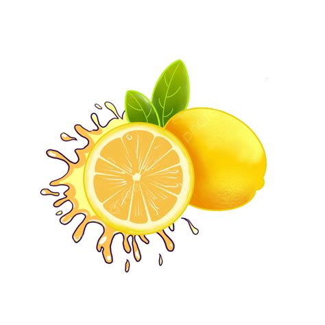 Lemon Fruit Cartoon Hand Drawing Lemon Fruit Drink Png Transparent