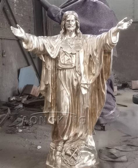 Large Religious Famous Bronze Standing Life Size Jesus Statue Metal