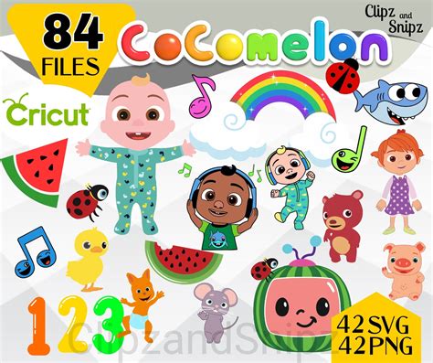 Cocomelon Svg Layered Images Clipart Svg Instant Digital Etsy Uk