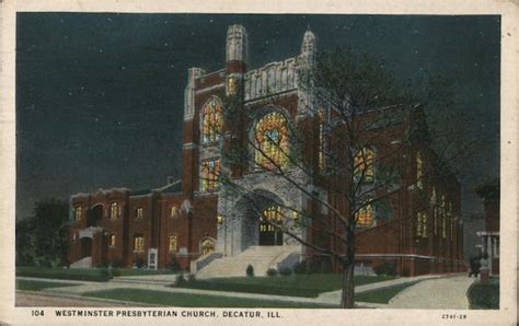 Westminster Presbyterian Church Decatur Il Postcard
