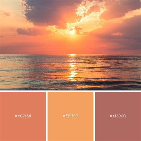 Sunset Color Palette Sunset Color Palette Relaxing Colors Sunset Colors