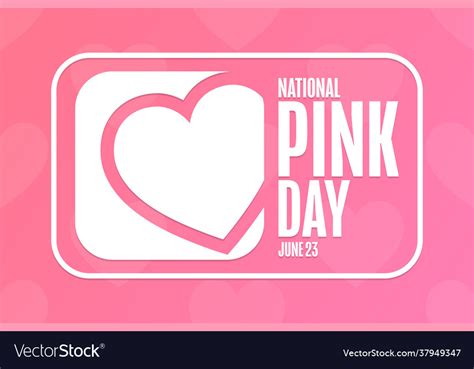 National Pink Day June 23 Holiday Concept Vector Image