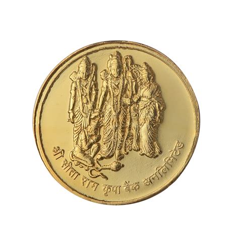 Sita Ram Ji Gold Plated Coin Set Of 7 Sita Ram Ji Coin Ram Ji