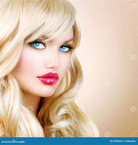 Beautiful Blond Girl Stock Photo Image Of Hairstyling 34940620