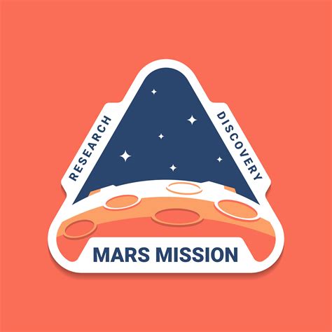 Mars Space Mission Badges Logo Emblems 194941 Vector Art At Vecteezy