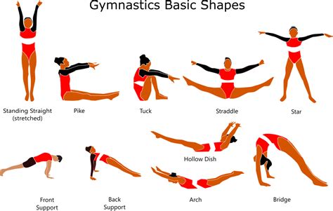 Basic Shapes In Gymnastics Skills List Complete Gymnastics