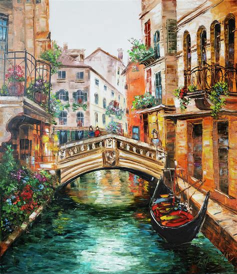 Original Venice Oil Painting Painting By Bilykart