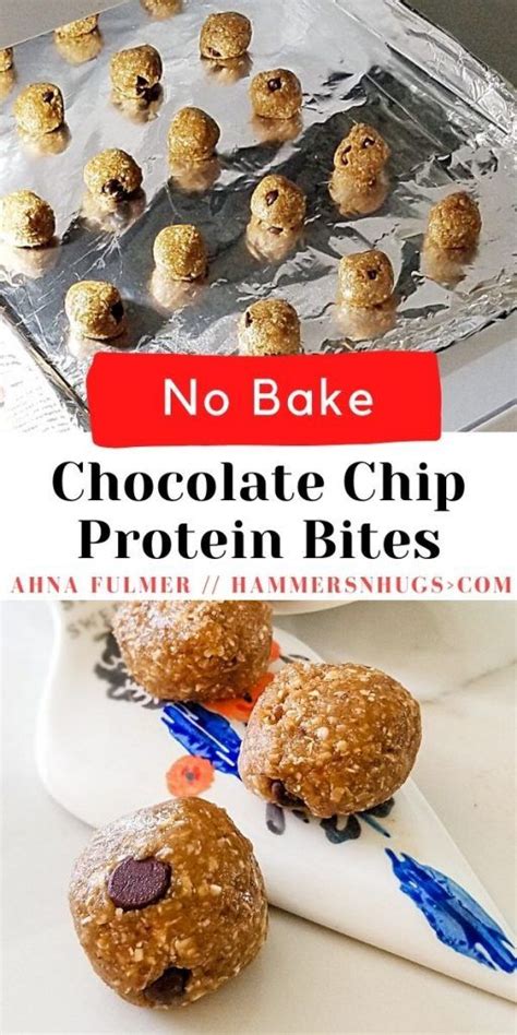 No Bake Chocolate Chip Protein Bites Hammers N Hugs Recipe