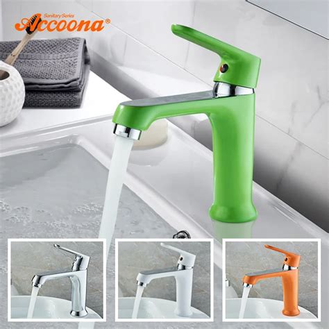 Accoona Colorful Basin Faucet Tap Mixer Finish Brass Vessel Stylish