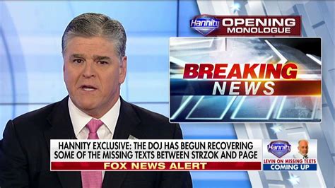 Hannity Breaking News Doj Looking At Strzok Texts Fox News Video