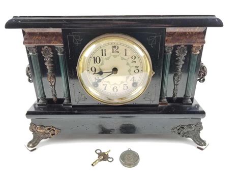 Antique Sessions 8 Day Time And Strike Westminster Mantle Clock Works