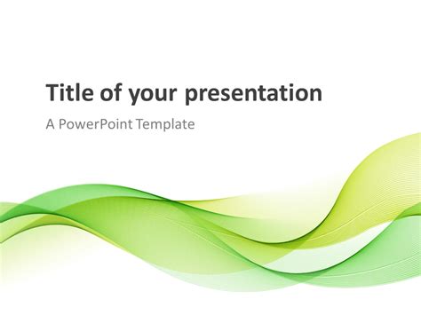 Modern Green Waves Powerpoint Template