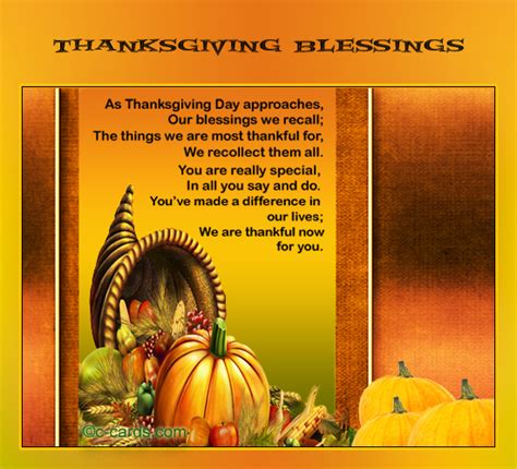 Blessings Free Happy Thanksgiving Ecards Greeting Cards 123 Greetings