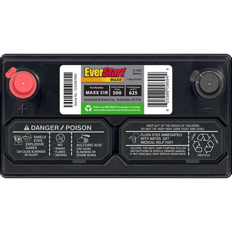 Buy Everstart Maxx Lead Acid Automotive Battery Group Size 51r 12