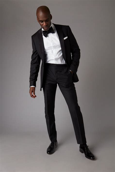 black tux custom made slim fit suit men mens outfits men stylish dress