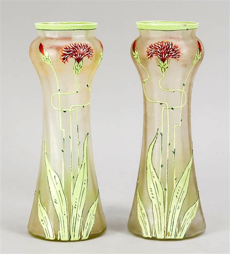 A Pair Of Art Nouveau Vases A