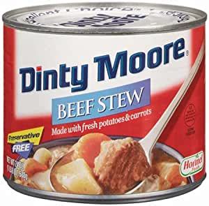 Empty beef stew into saucepan. Amazon.com : Dinty Moore Beef Stew with Fresh Potatoes & Carrots 20 oz (Pack of 12) : Canned ...
