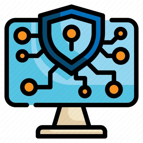 Computer Pc Shield Security Lock Key Protection Icon Icon