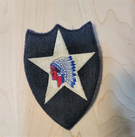 Original Us Army Korean War 2nd Infantry Division Patch Indian Head