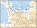 Map of the Normandy Invasion June 6-12, 1944