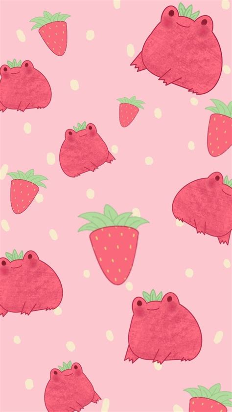 Free Download Strawberry Frog Phone Wallpaper Etsy 570x1014 For Your