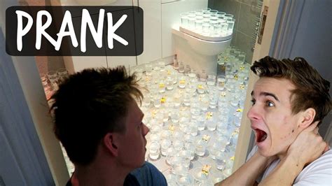 Painful Bathroom Prank On Roommate Youtube