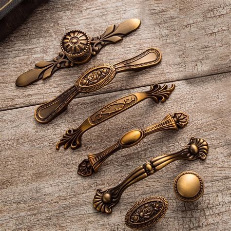 Collection by top vintage style. Yellow Bronze Door Handles Noble Antique Drawer Pulls ...