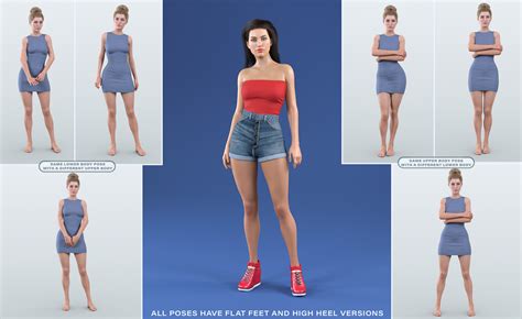 Z Everyday Standing Pose Mega Set For Genesis 8 And 8 1 Female Daz 3D