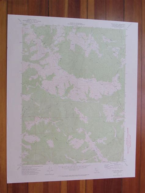 Taylor Peak California 1974 Original Vintage Usgs Topo Map 1974 Map