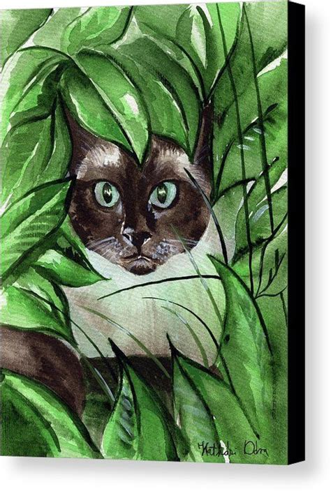 Peek A Boo Siamese Cat Canvas Print Canvas Art By Dora Hathazi Mendes