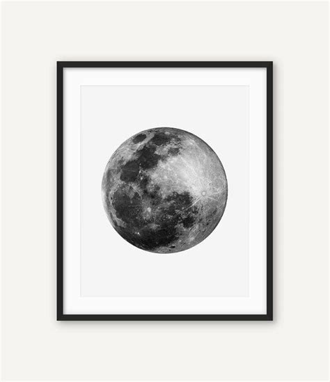 La Lune Print Luna Print Full Moon Print Moon Poster Moon Etsy Moon