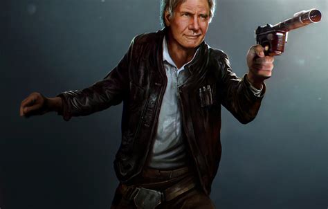 Free Download Wallpaper The Old Man Star Wars Art Harrison Ford Han Solo X For Your