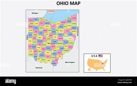 Ohio Map State And District Map Of Ohio Political Map Of Ohio With